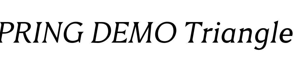  DEMO Triangle Li Italic