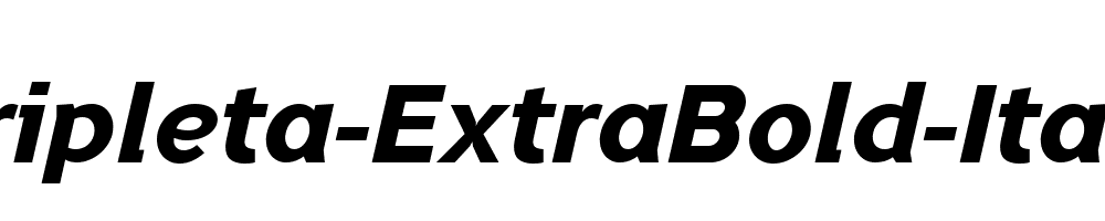 Tripleta-ExtraBold-Italic