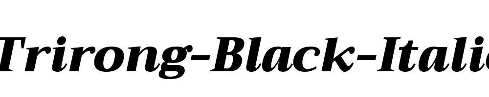 Trirong-Black-Italic