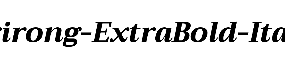 Trirong-ExtraBold-Italic