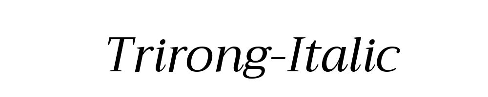 Trirong-Italic