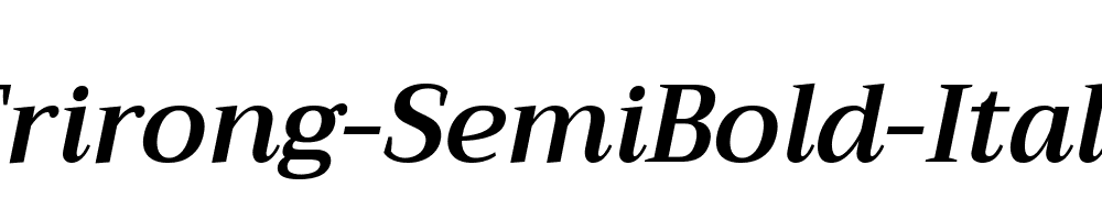 Trirong-SemiBold-Italic