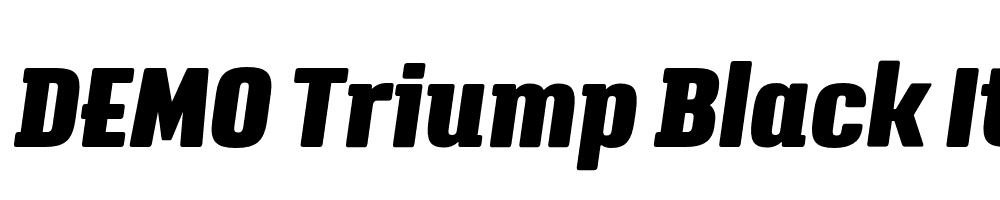  DEMO Triump Black Italic Regular