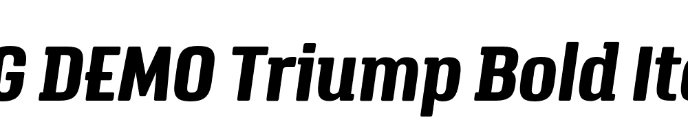  DEMO Triump Bold Italic Regular