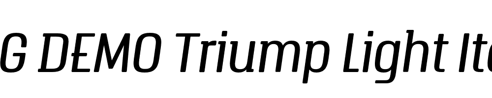  DEMO Triump Light Italic Regular