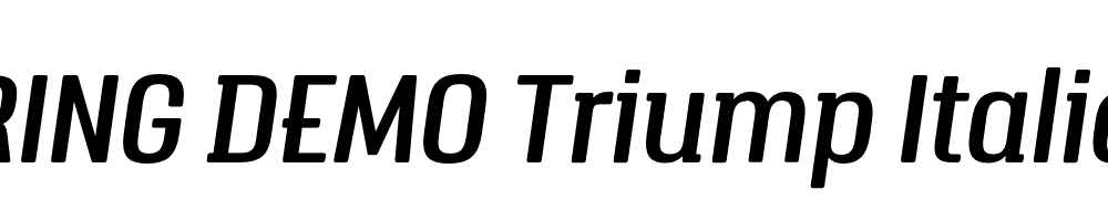  DEMO Triump Italic Regular