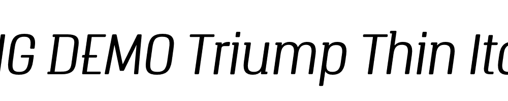  DEMO Triump Thin Italic Regular