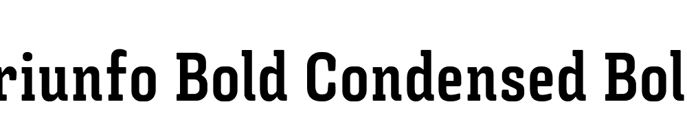  DEMO Triunfo Bold Condensed Bold Condensed