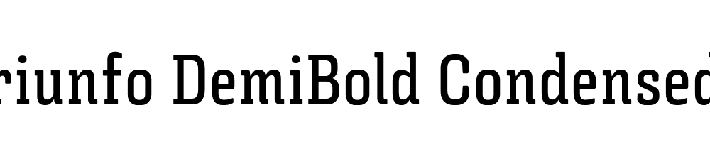  DEMO Triunfo DemiBold Condensed DemiBold Condensed