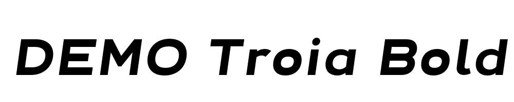  DEMO Troia Bold Italic Regular