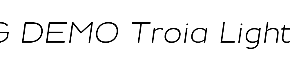  DEMO Troia Light Italic Regular