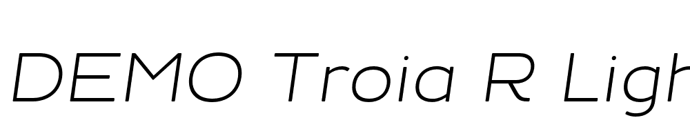  DEMO Troia R Light Italic Regular