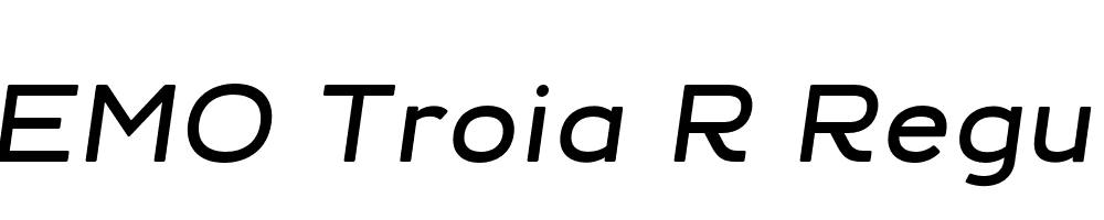  DEMO Troia R Regular Italic Regular