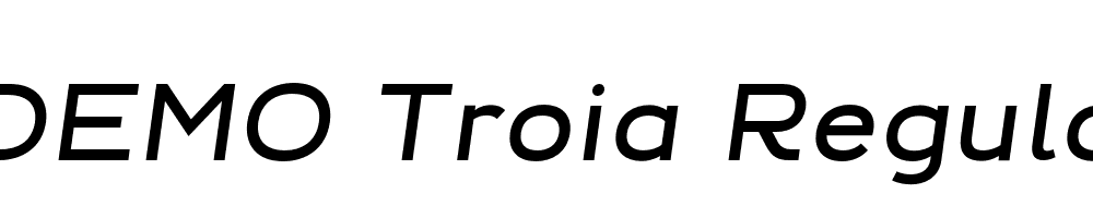  DEMO Troia Regular Italic Regular