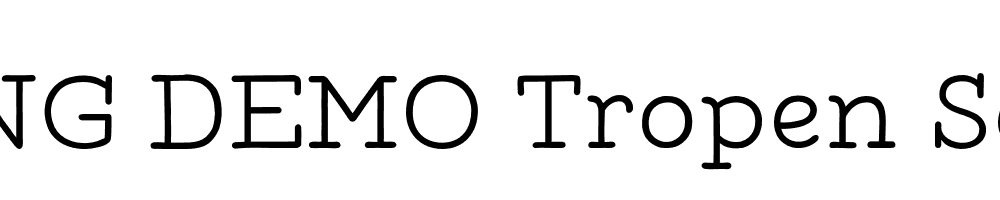  DEMO Tropen Serif Regular