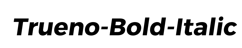 Trueno-Bold-Italic