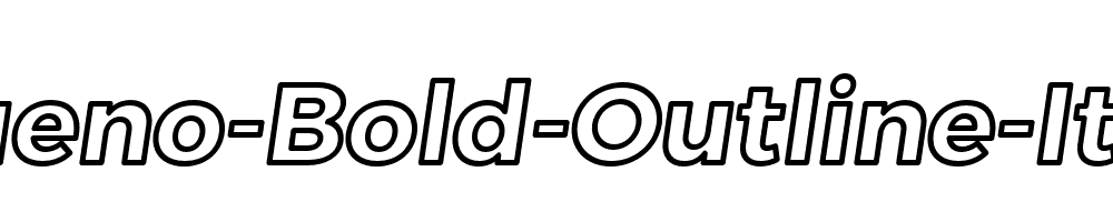 Trueno-Bold-Outline-Italic