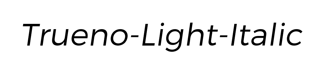 Trueno-Light-Italic