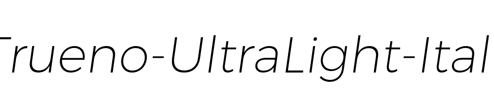 Trueno-UltraLight-Italic