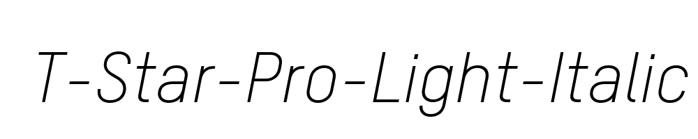 T-Star-Pro-Light-Italic