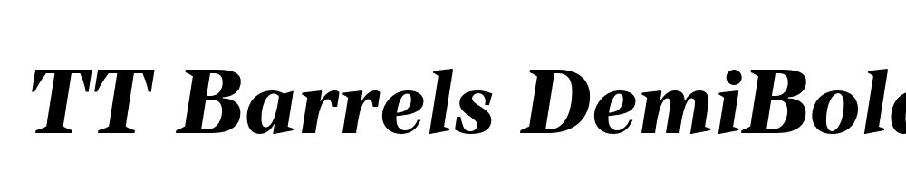 FSP DEMO TT Barrels DemiBold Bold Italic