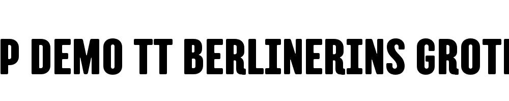 FSP DEMO TT Berlinerins Grotesk