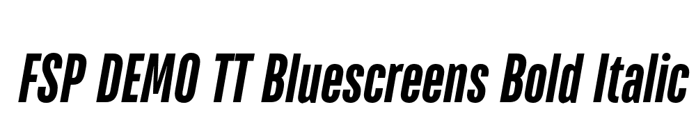 FSP DEMO TT Bluescreens Bold Italic