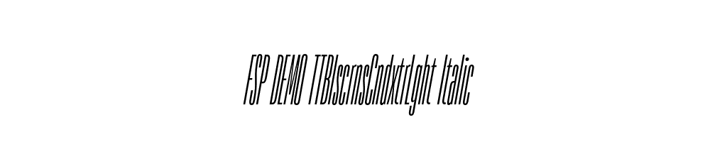 FSP DEMO TTBlscrnsCndxtrLght Italic