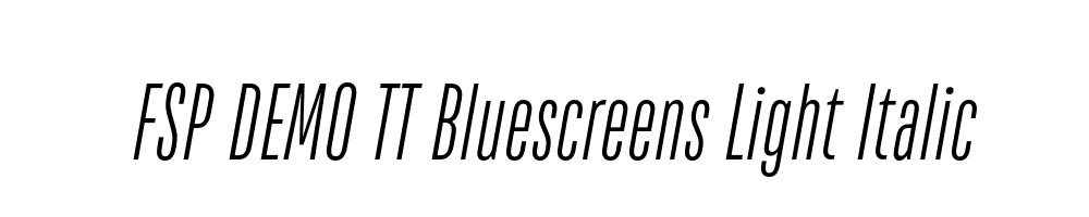 FSP DEMO TT Bluescreens Light Italic