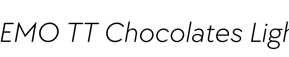 FSP DEMO TT Chocolates Light Italic