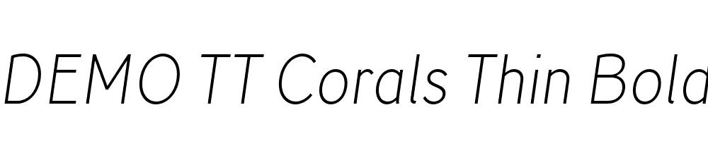 FSP DEMO TT Corals Thin Bold Italic