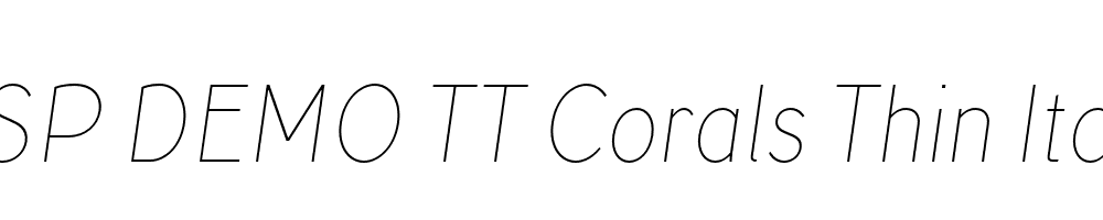 FSP DEMO TT Corals Thin Italic