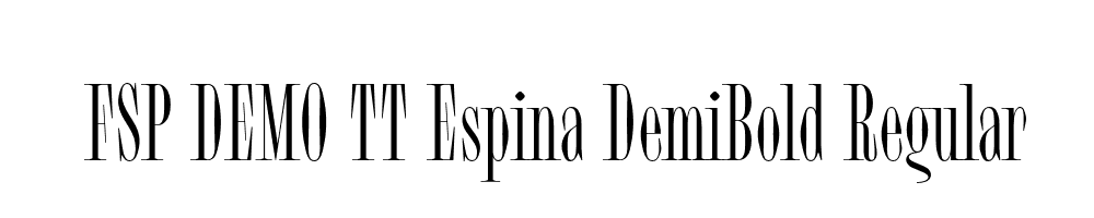 FSP DEMO TT Espina DemiBold Regular