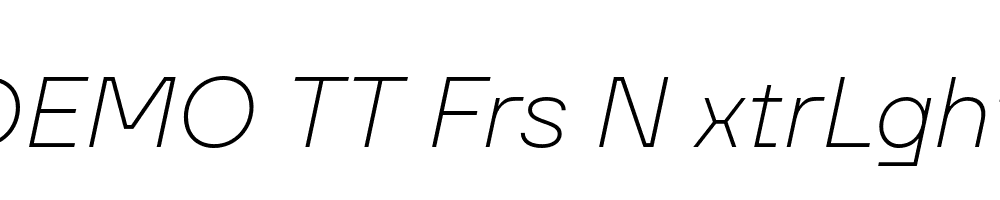 FSP DEMO TT Frs N xtrLght Italic