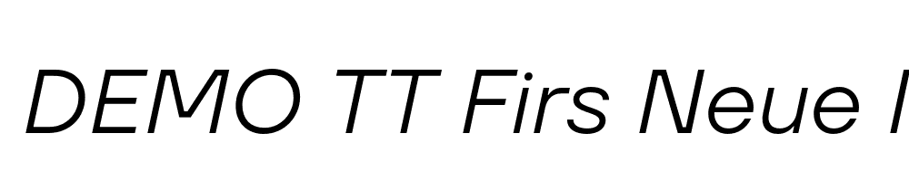 FSP DEMO TT Firs Neue Italic