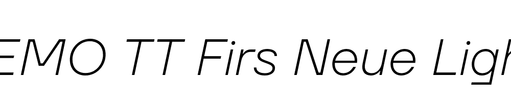 FSP DEMO TT Firs Neue Light Italic