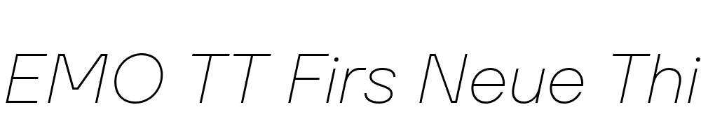 FSP DEMO TT Firs Neue Thin Italic