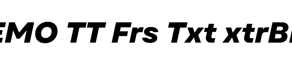 FSP DEMO TT Frs Txt xtrBld Italic