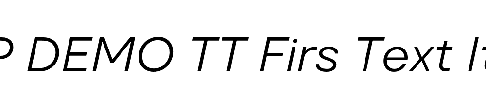 FSP DEMO TT Firs Text Italic