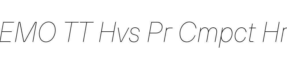 FSP DEMO TT Hvs Pr Cmpct Hrln Italic