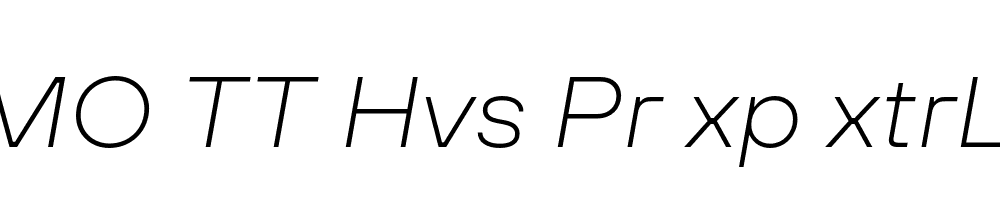 FSP DEMO TT Hvs Pr xp xtrLght Italic