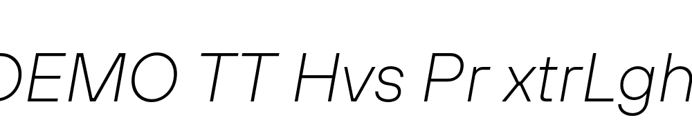 FSP DEMO TT Hvs Pr xtrLght Italic