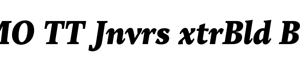 FSP DEMO TT Jnvrs xtrBld Bold Italic