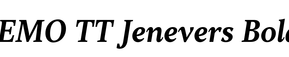 FSP DEMO TT Jenevers Bold Italic