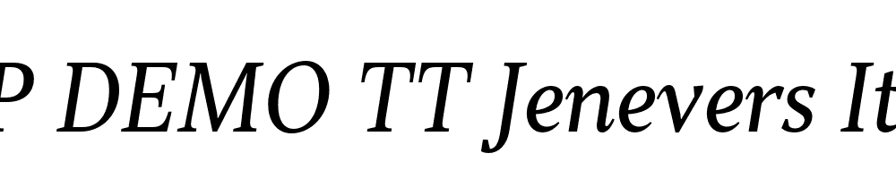 FSP DEMO TT Jenevers Italic