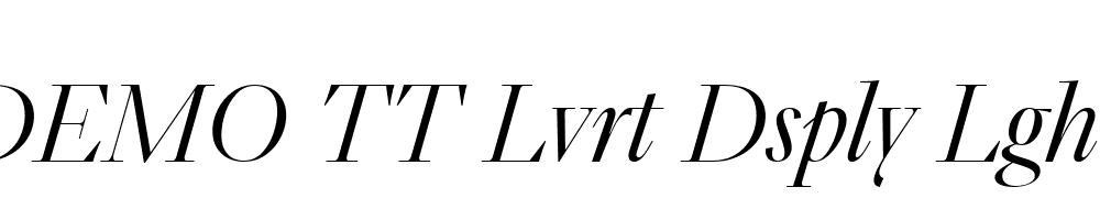 FSP DEMO TT Lvrt Dsply Lght Italic