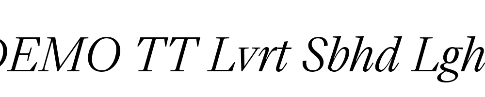 FSP DEMO TT Lvrt Sbhd Lght Italic