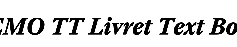 FSP DEMO TT Livret Text Bold Italic