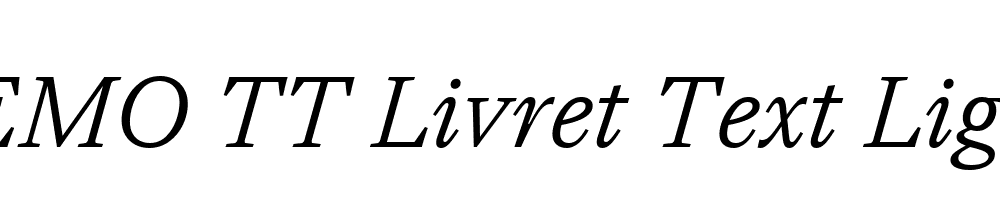 FSP DEMO TT Livret Text Light Italic