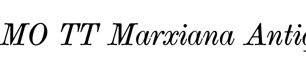 FSP DEMO TT Marxiana Antiqua Italic